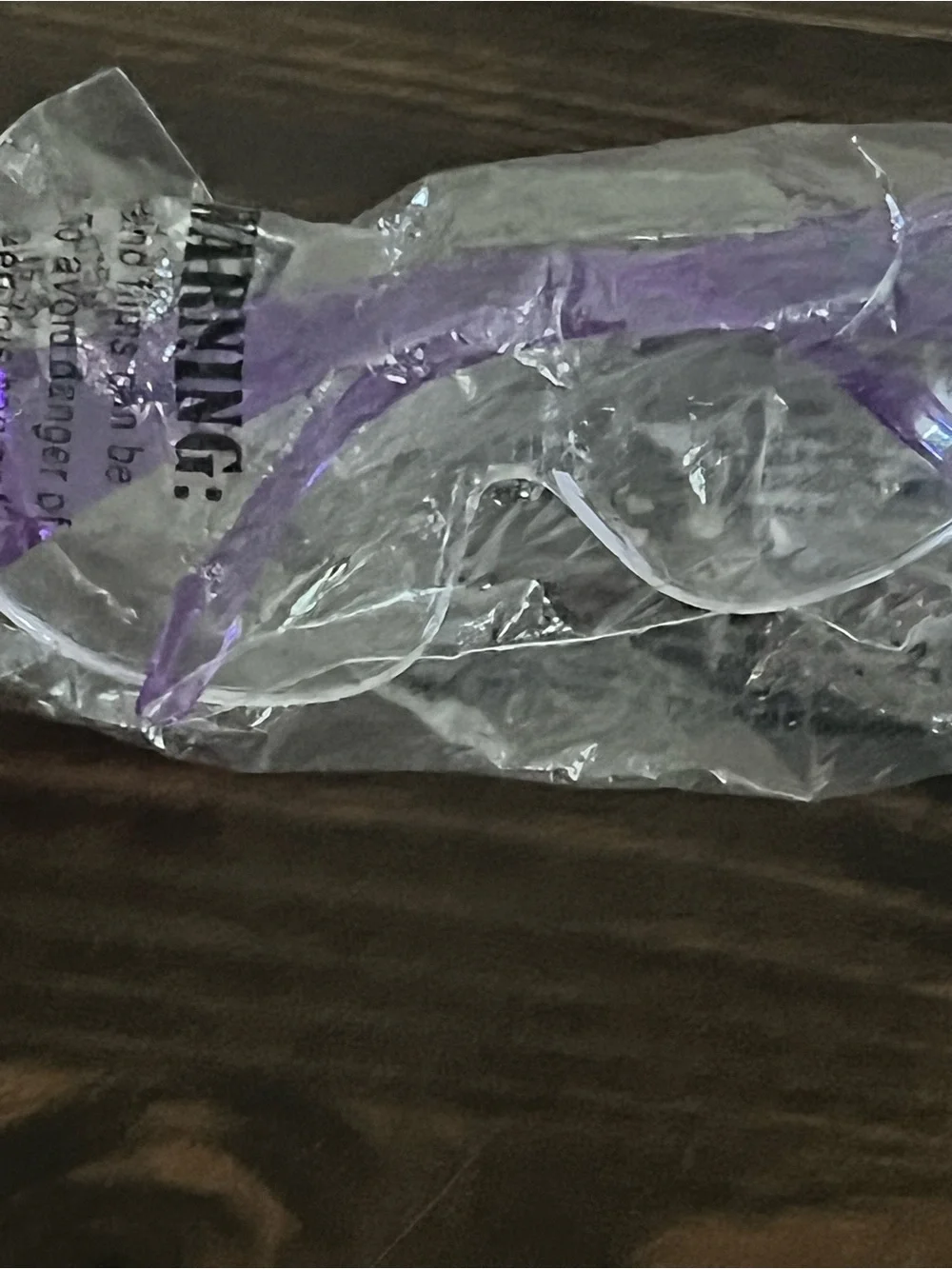 Purple Clear Plastic Kids SunGlasses